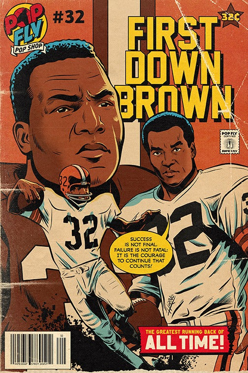 27. (SOLD OUT) "First Down Brown"  7" x 10.5" Art Print