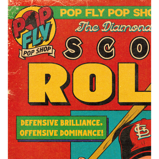 Scott Rolen Pop Fly 2023 Hall of Fame Induction 7" x 10.5" Limited Edition Art Print