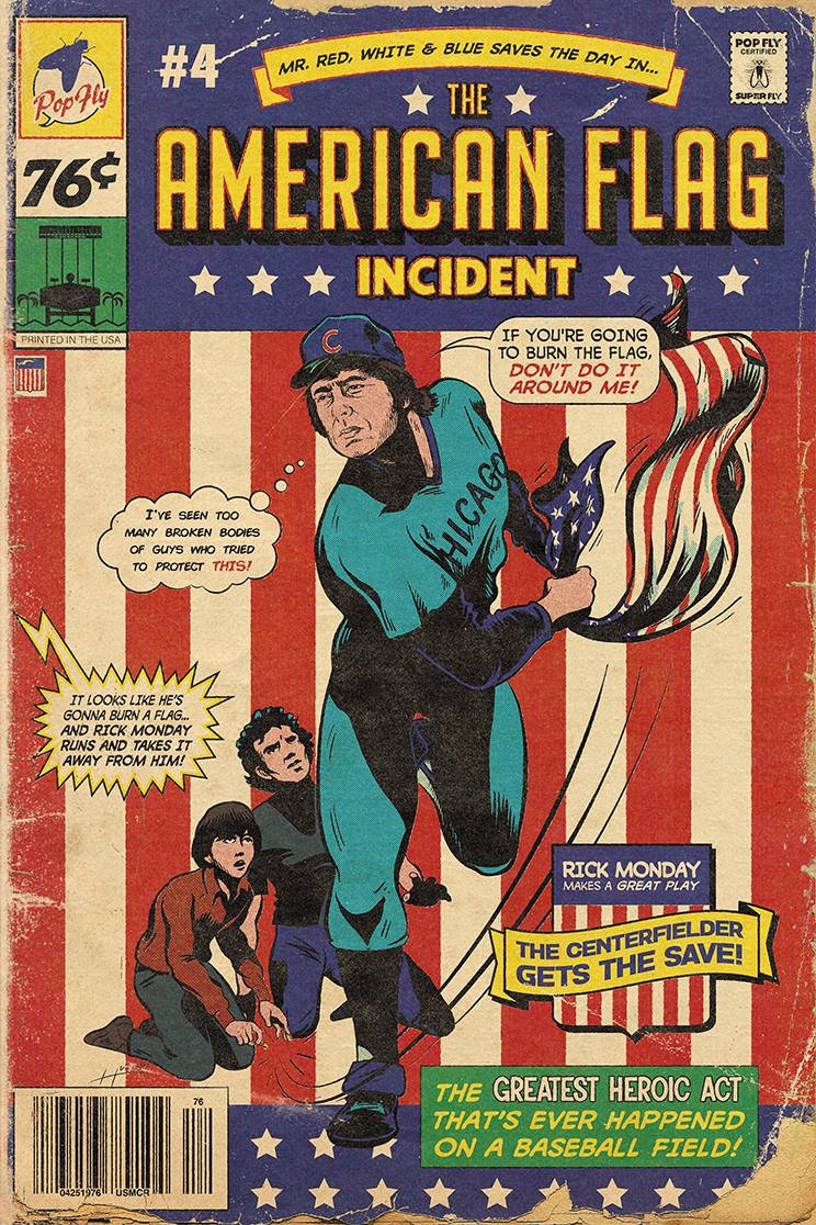 44. (SOLD OUT) The American Flag Incident 7 x 10.5 Art Print – Pop Fly  Pop Shop