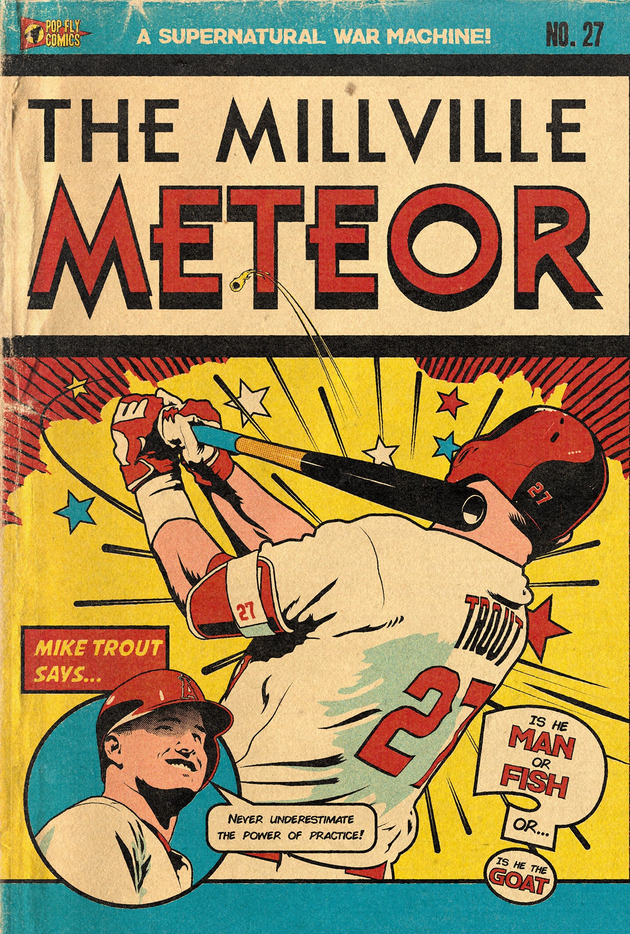 22. (SOLD OUT) "The Millville Metero" Mike Trout 7" x 10.5" Art Print