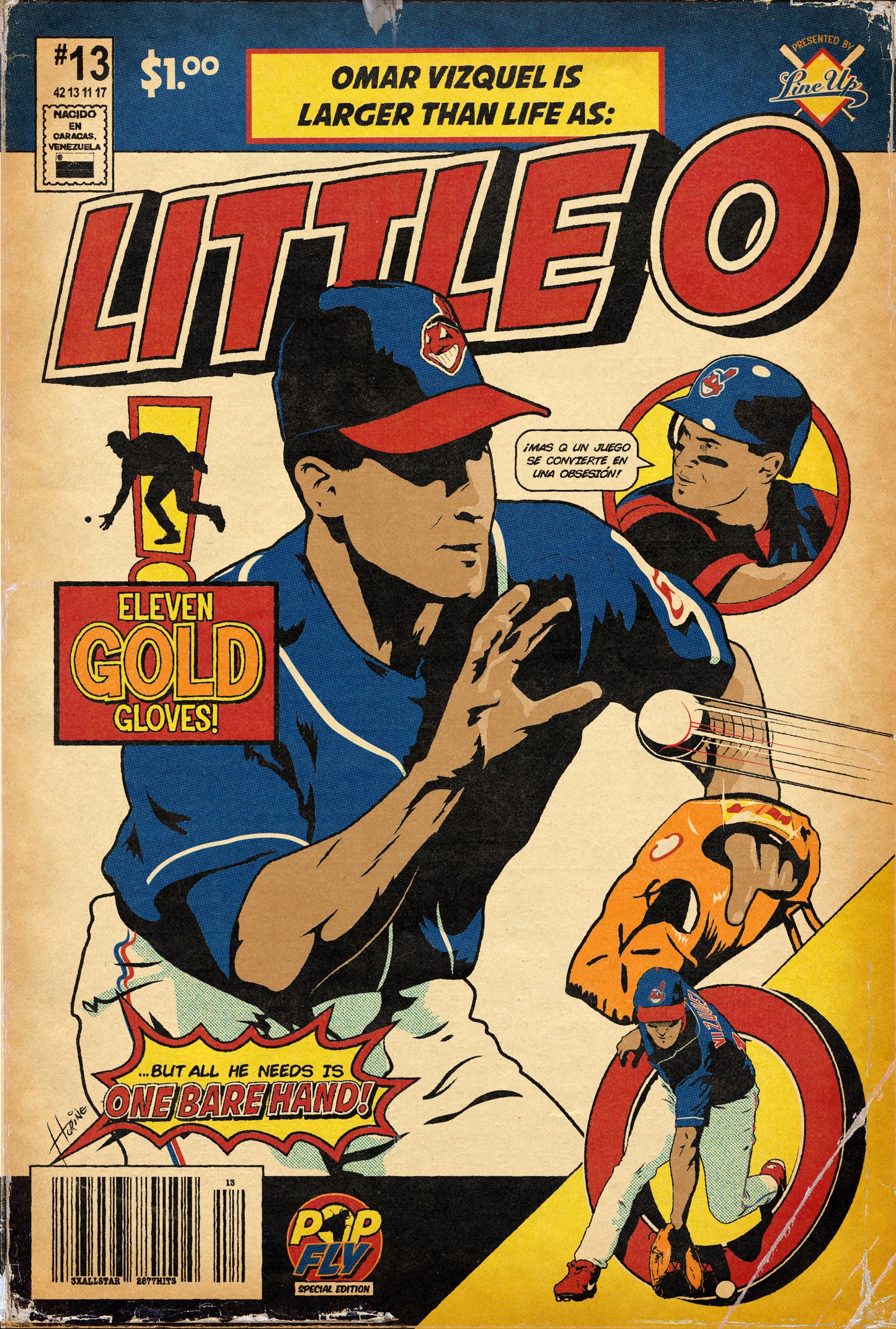 17. (SOLD OUT) "Little O" Omar Vizquel 7" x 10.5" Art Print