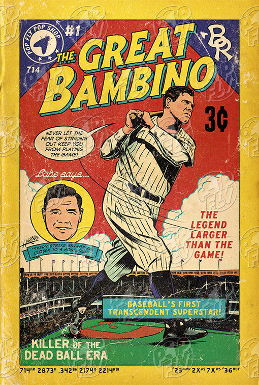 173. (SOLD OUT) "The Great Bambino" 7" x 10.5" Art Print