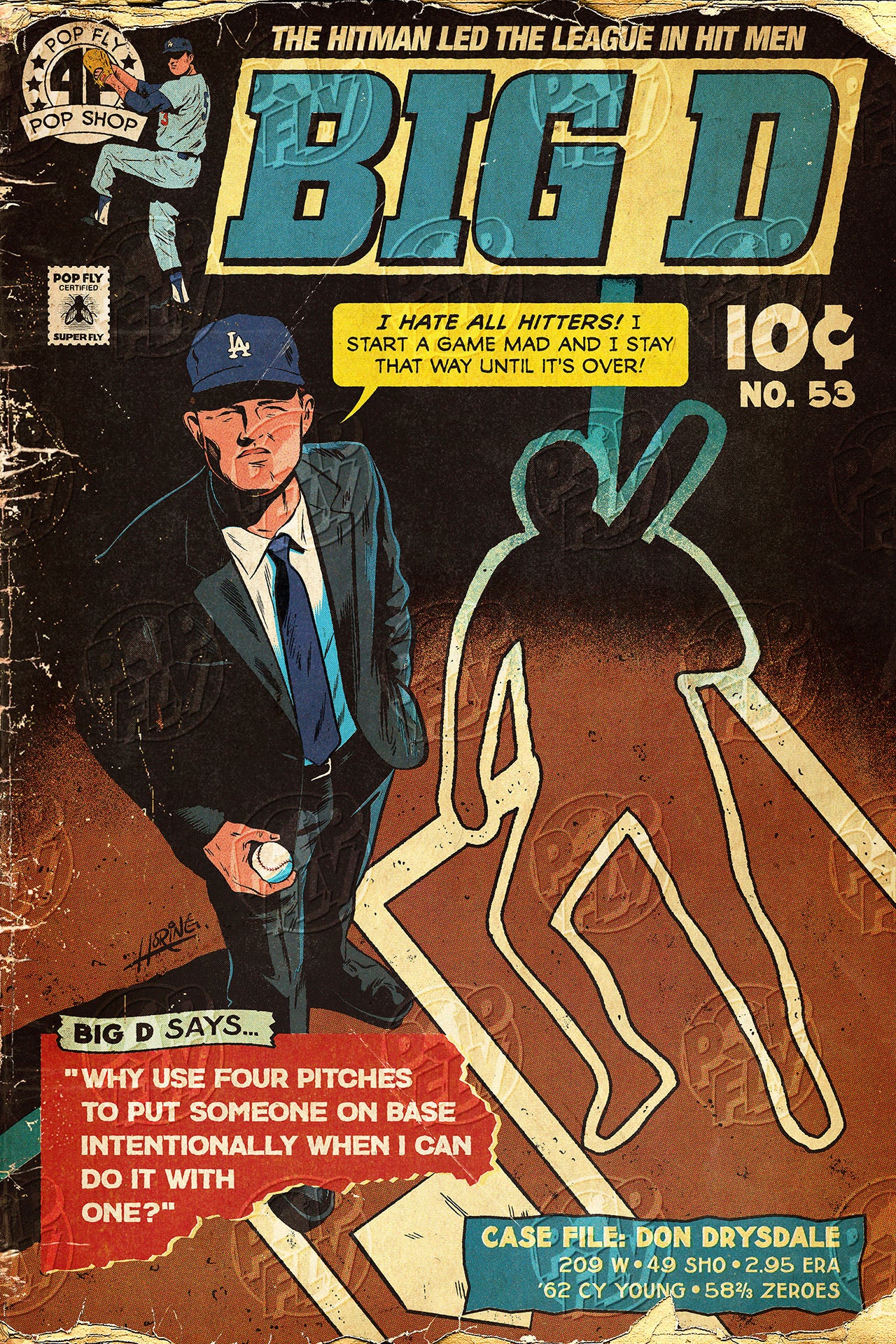 224. "Big D"  7" x 10.5"