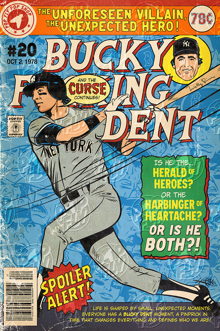 177. (SOLD OUT) "Bucky F'n Dent" 7" x 10.5" Art Print