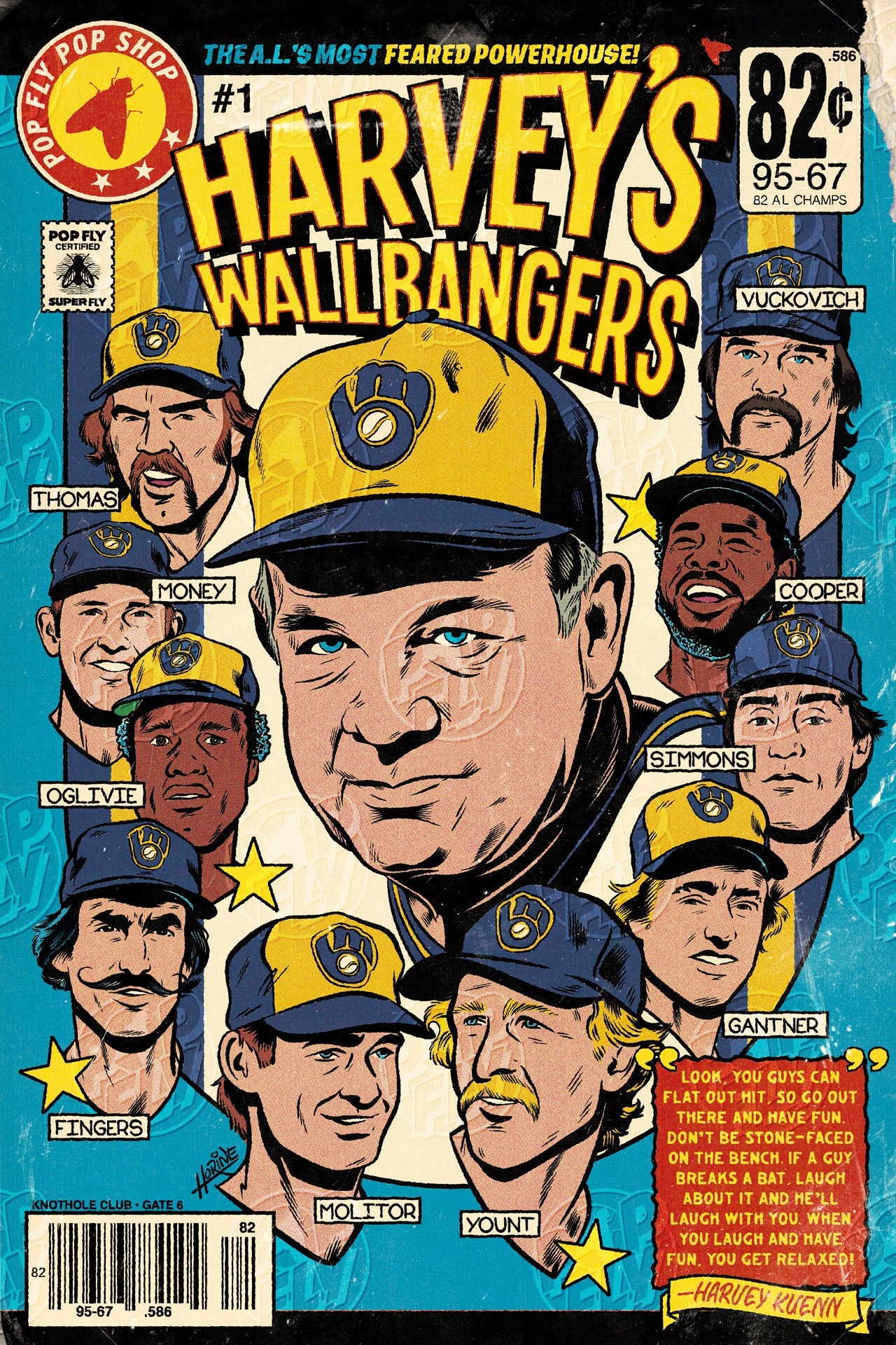 215. "Harvey's Wallbangers"  7" x 10.5" Art Print