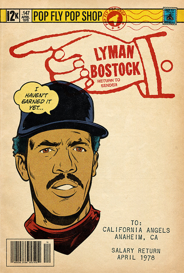 237. "Lyman Bostock: Return to Sender"  7" x 10.5"