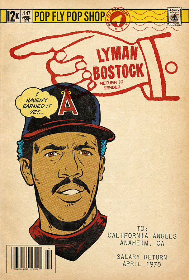 237. "Lyman Bostock: Return to Sender"  7" x 10.5"