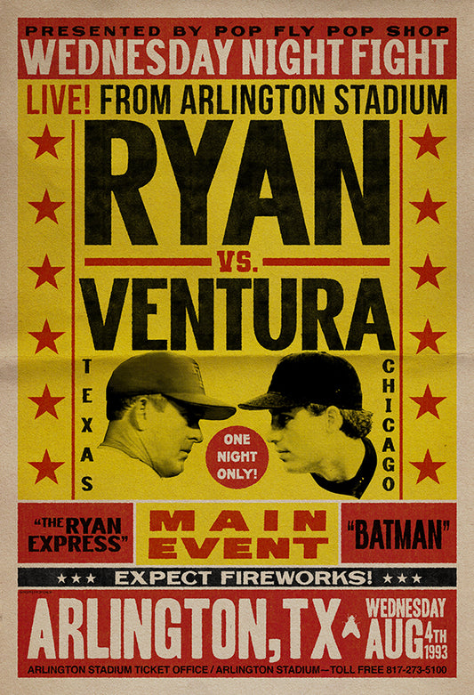 SPECIAL RELEASE:  "Ryan vs. Ventura"  Large Poster Size