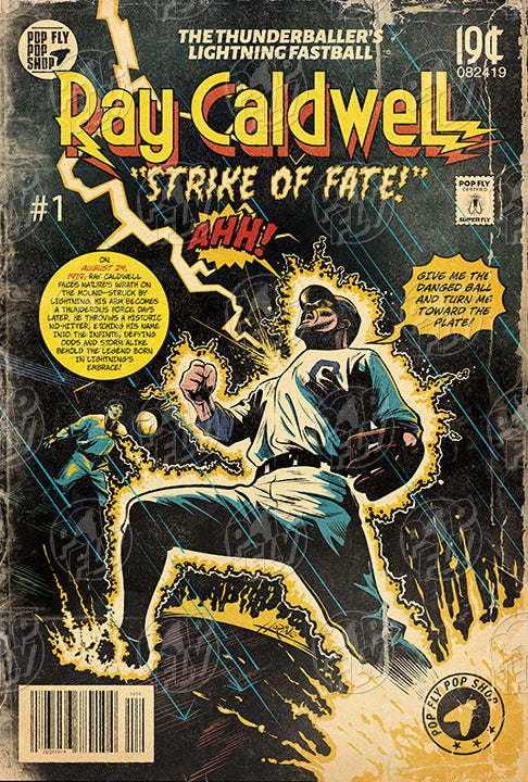 169. (SOLD OUT) "Ray Caldwell: Strike of Fate" 7" x 10.5" Art Print