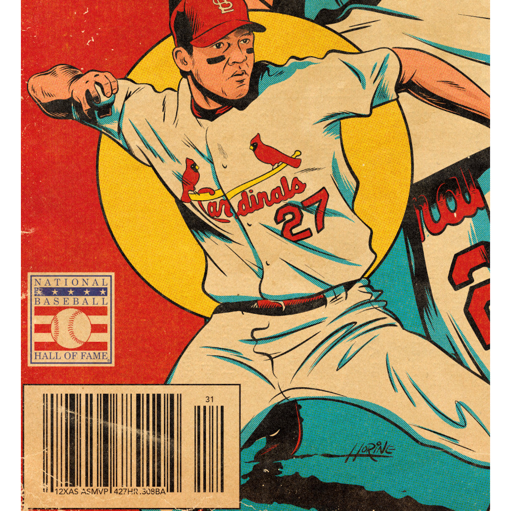 Scott Rolen Pop Fly 2023 Hall of Fame Induction 7" x 10.5" Limited Edition Art Print