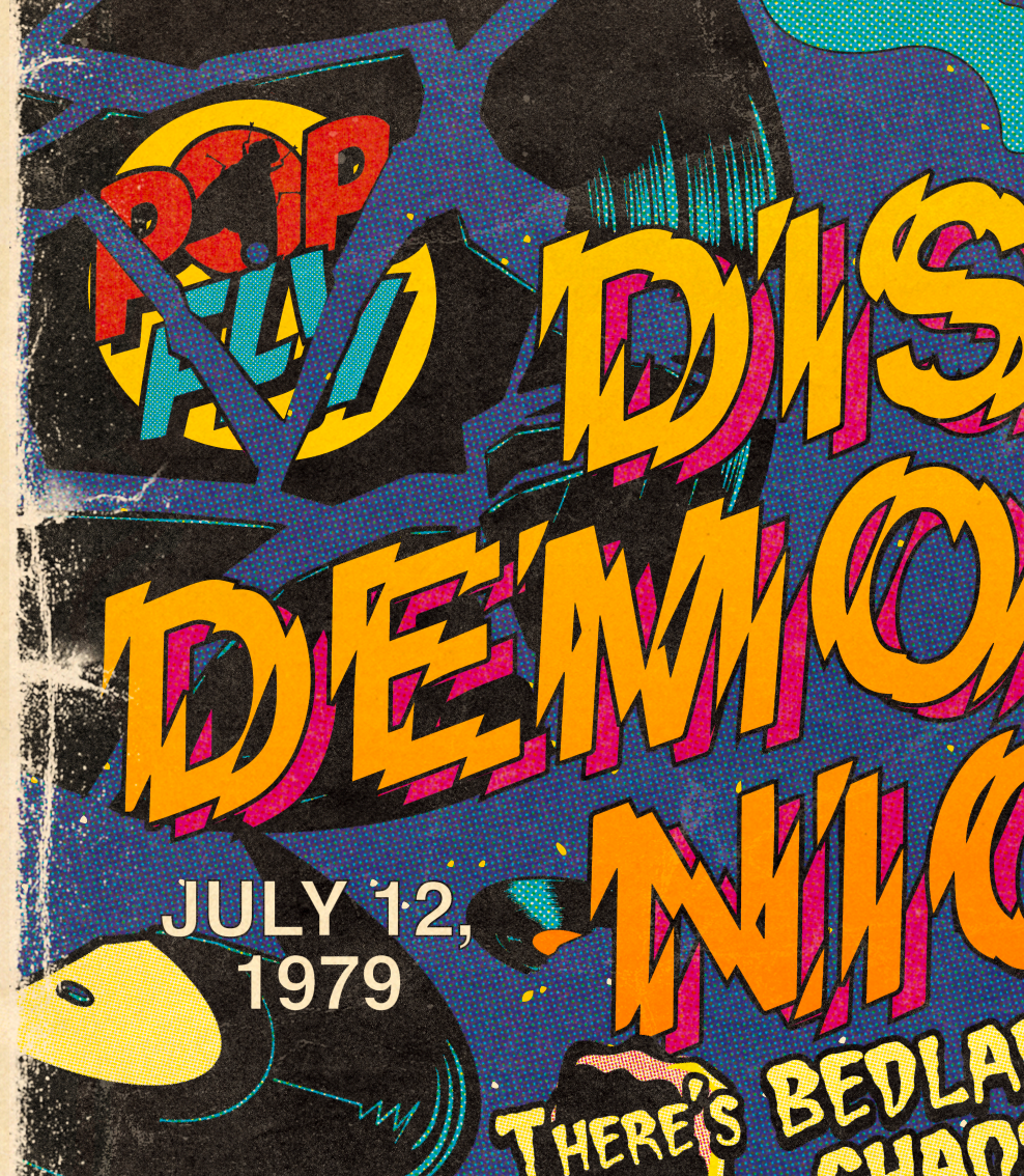 181.(SOLD OUT) "Disco Demolition Night" 7" x 10.5" Art Print