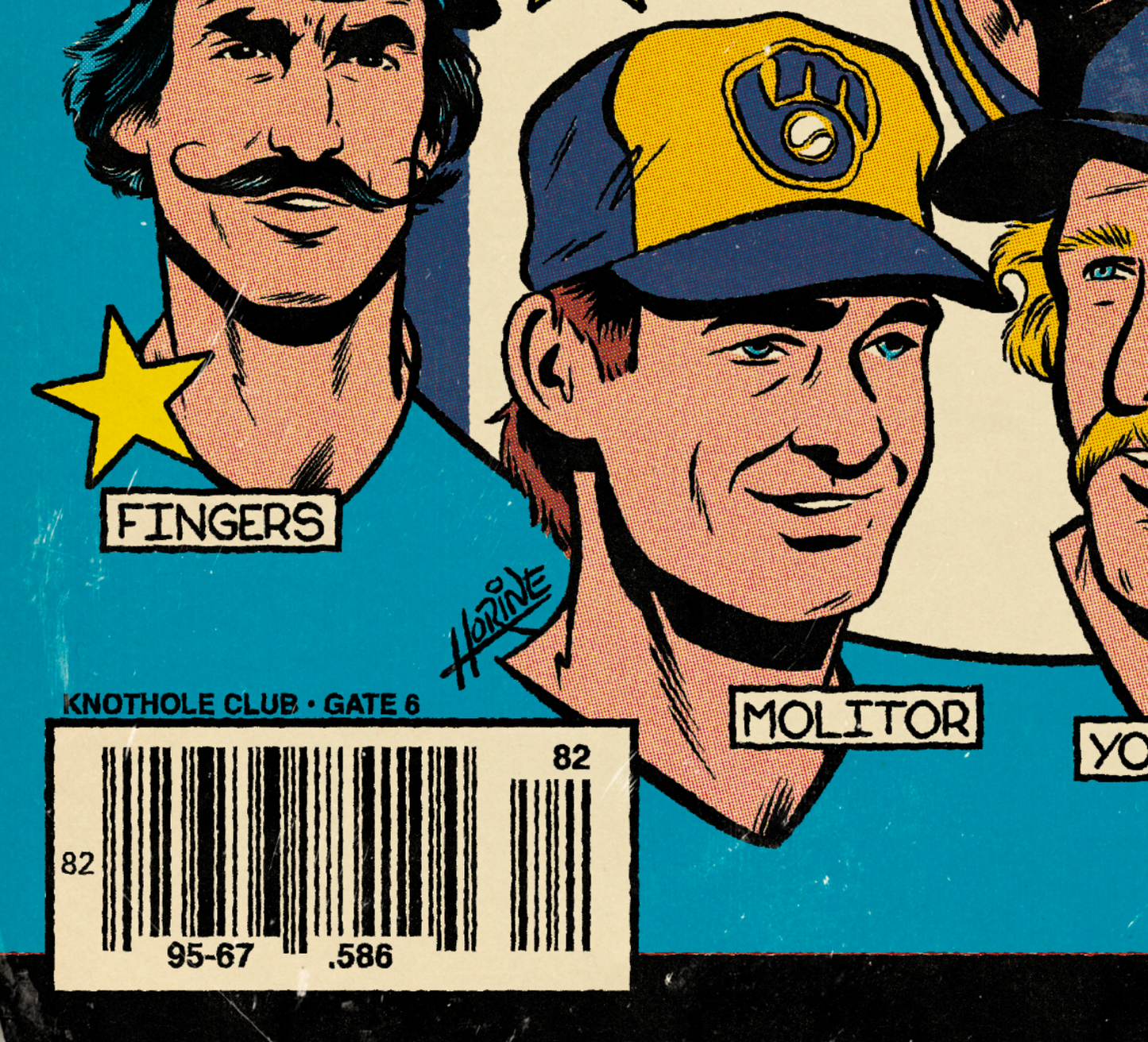 215. "Harvey's Wallbangers"  7" x 10.5" Art Print