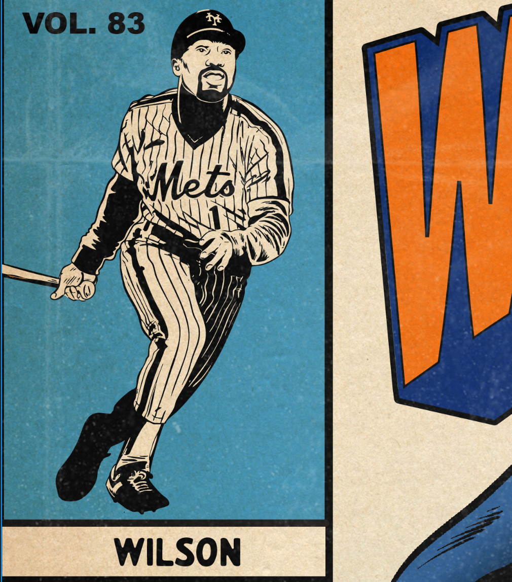 222. "World Series 86: A Little Roller Up Along First"  7" x 10.5"