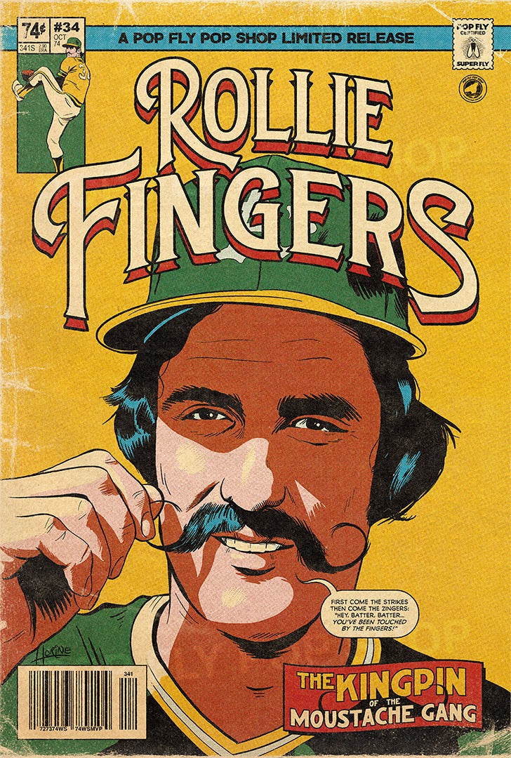 52. (SOLD OUT) "Rollie Fingers" 7" x 10.5" Art Print