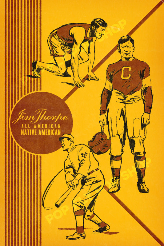 09. (SOLD OUT) LIMITED EDITION "Jim Thorpe" 7" x 10.5" Art Print