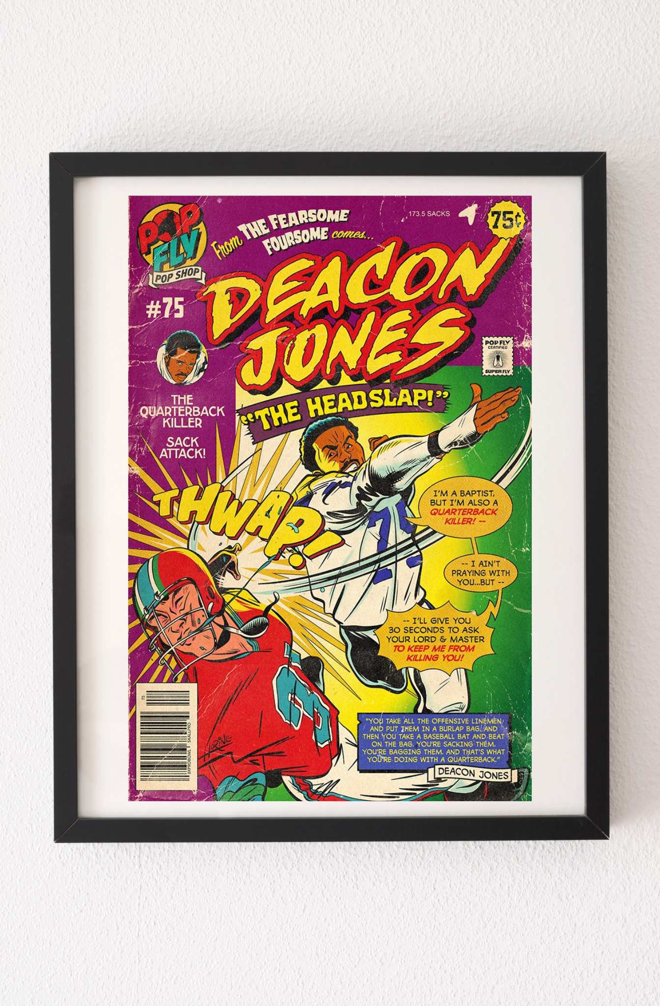 16. (SOLD OUT) "Deacon Jones"  7" x 10.5" Art Print
