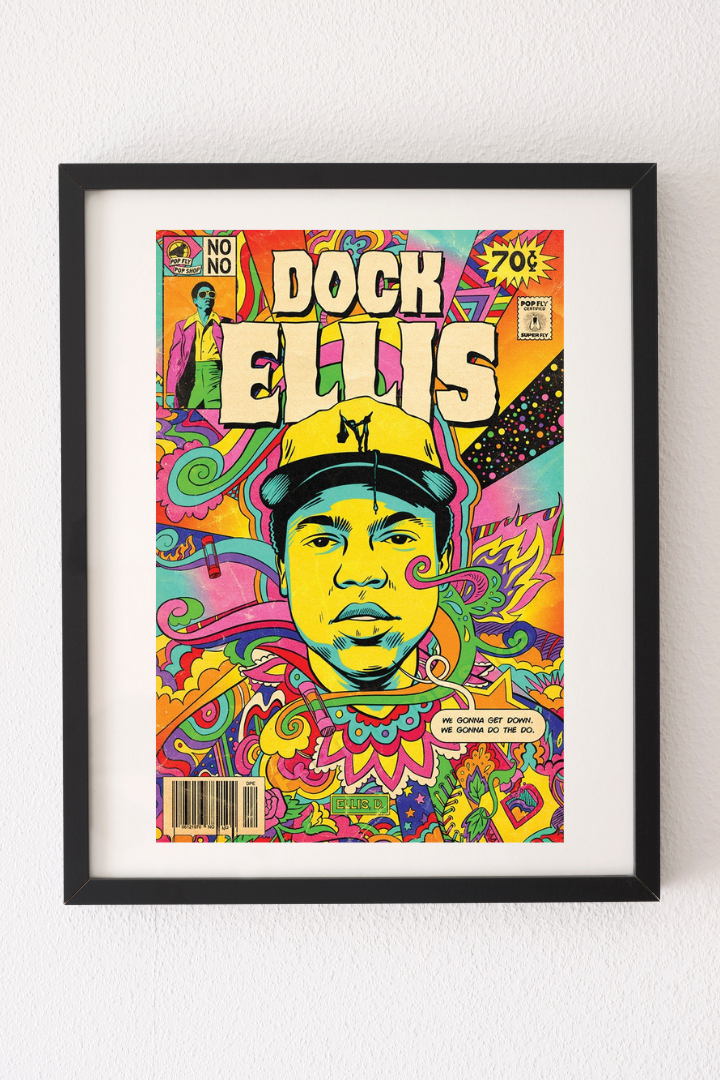 54. (SOLD OUT) "Dock Ellis" 7" x 10.5" Art Print
