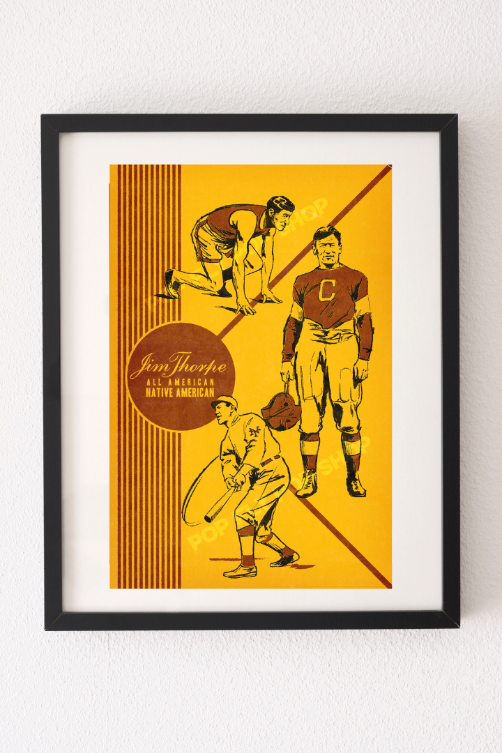 09. (SOLD OUT) LIMITED EDITION "Jim Thorpe" 7" x 10.5" Art Print