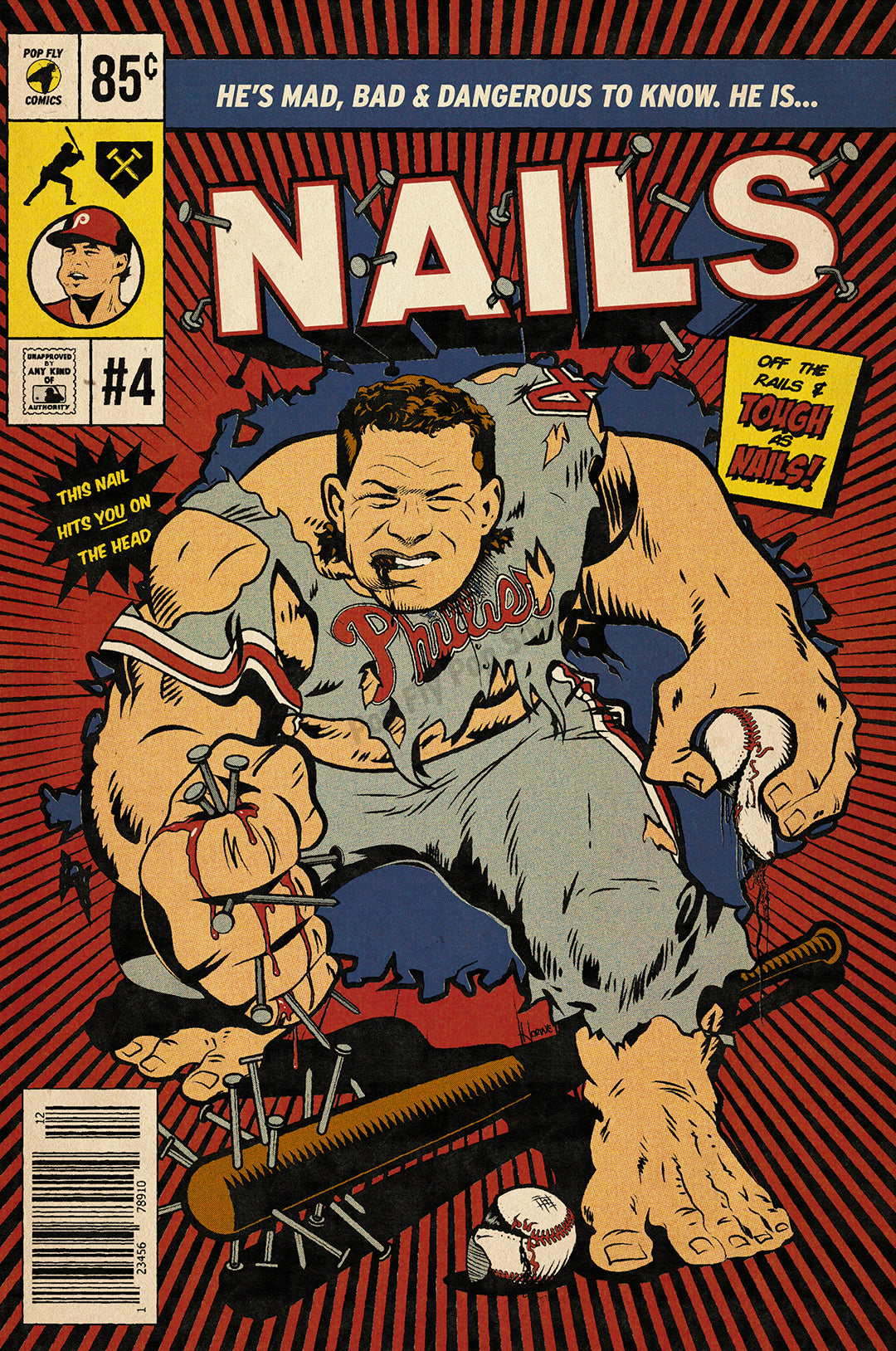 03. (SOLD OUT) "Nails" Lenny Dykstra 7" x 10.5" Art Print