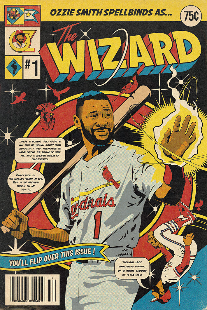 09. (SOLD OUT) "The Wizard" Ozzie Smith 7" x 10.5" Art Print