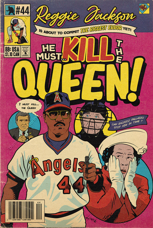 08. (SOLD OUT) "I Must Kill...The Queen" Reggie Jackson 7" x 10.5" Art Print