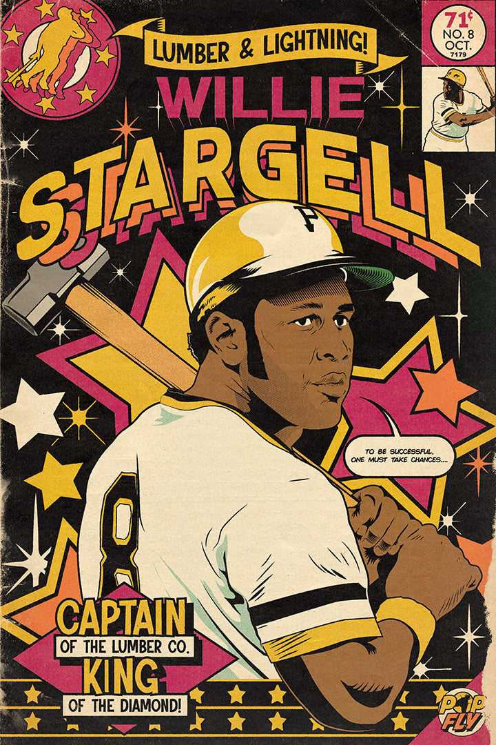 14. (SOLD OUT) "Pops" Willie Stargell 7" x 10.5" Art Print