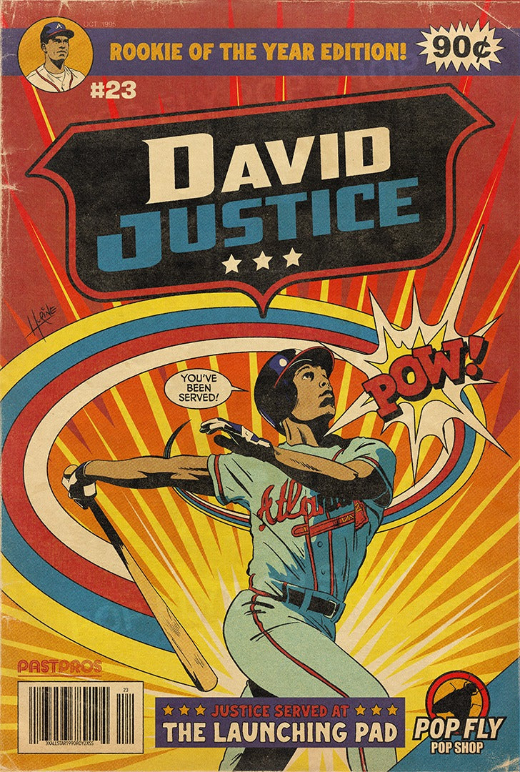61. (SOLD OUT) "David Justice" 7" x 10.5" Art Print