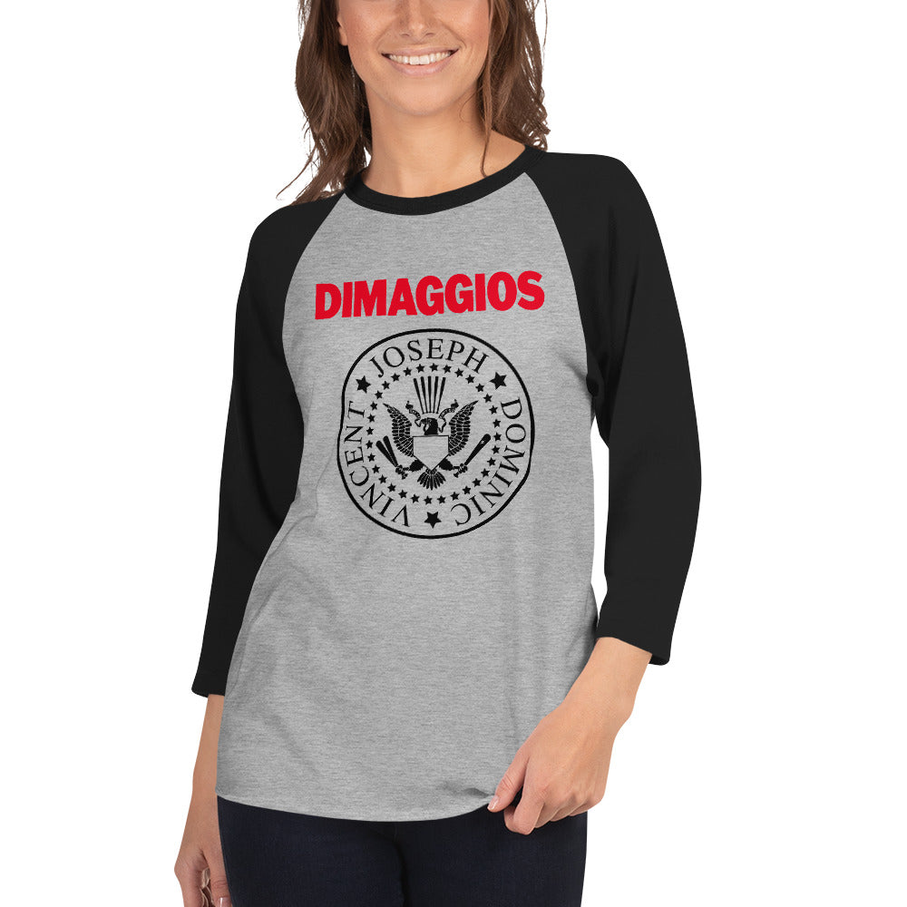 "DiMaggios" 3/4 sleeve uni-sex baseball shirt