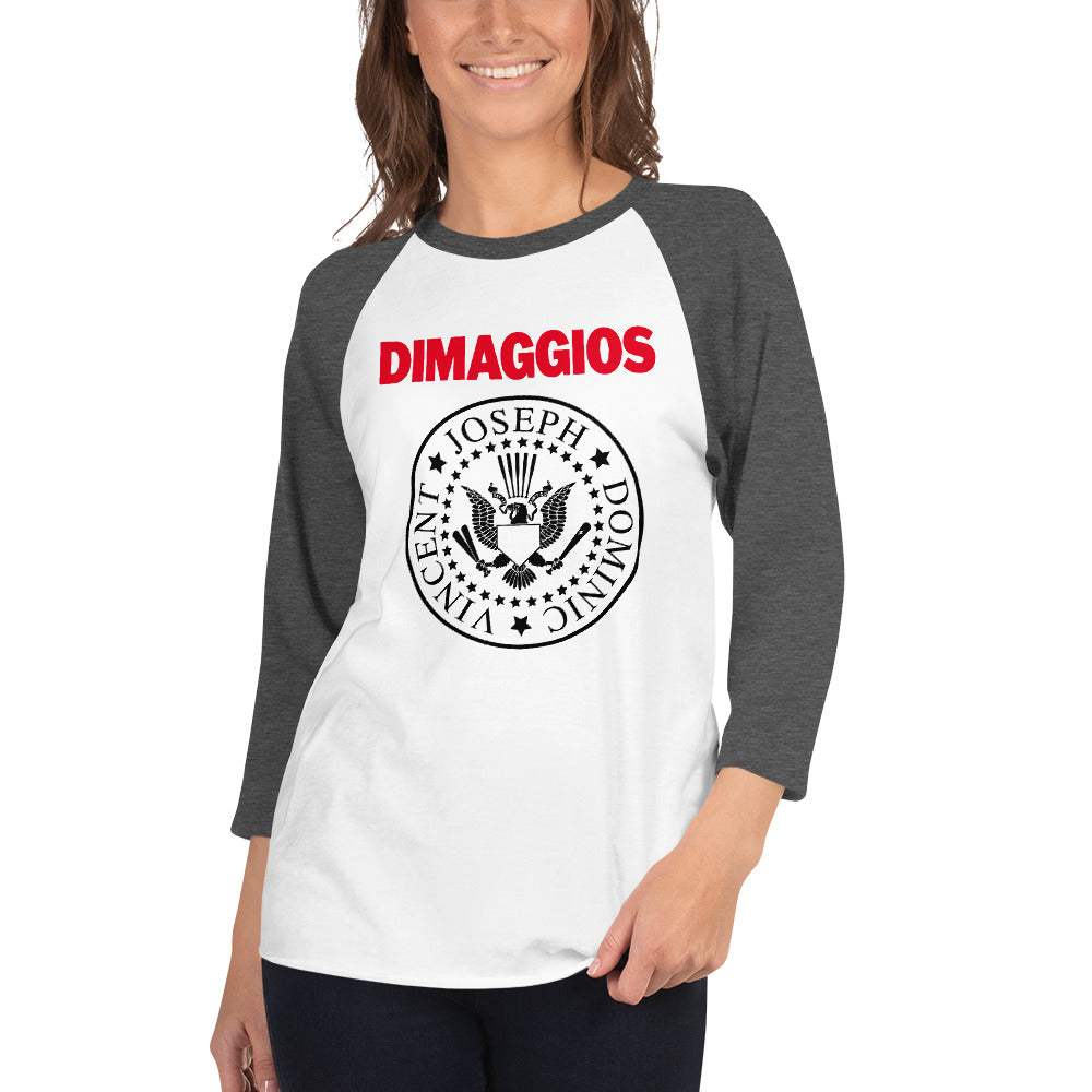 "DiMaggios" 3/4 sleeve uni-sex baseball shirt